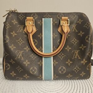 Louis Vuitton Speedy 25 Bandoulière – Monogram | Racing Stripe & Green Interior